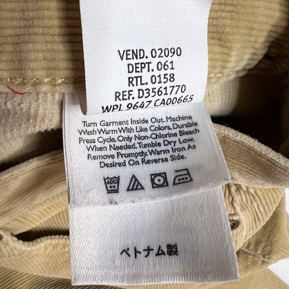 Eddie Bauer Corduroy Pants Boot Cut Cream Women's 4R Casual Outdoor Western - Picture 7 of 8